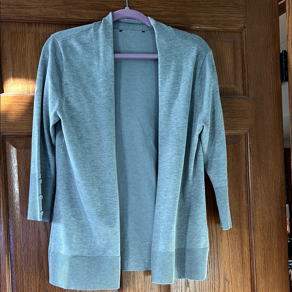 Women's Gray Open Front Cardigan